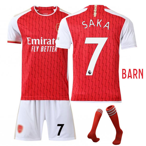 Arsenal FC 2023/24 Barn Hjemmedrakt Saka #7