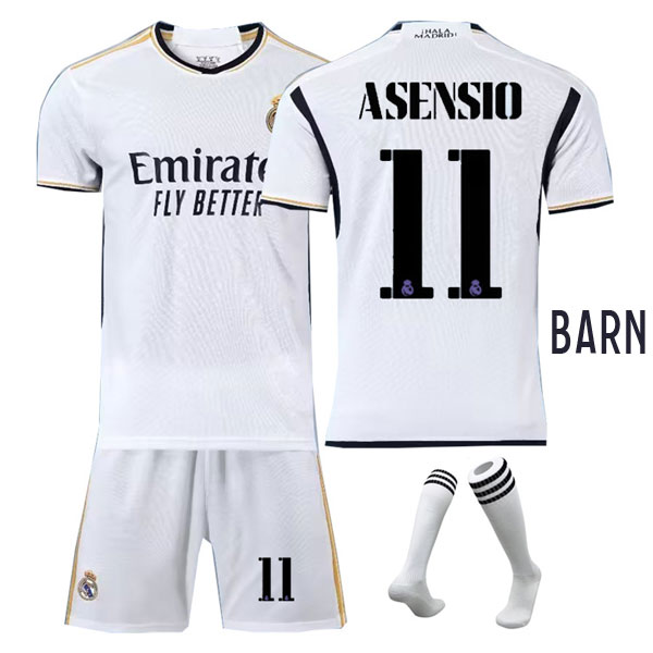 Asensio #11 Real Madrid Hjemmedrakt 2023/24 Billige fotballdrakter Barn