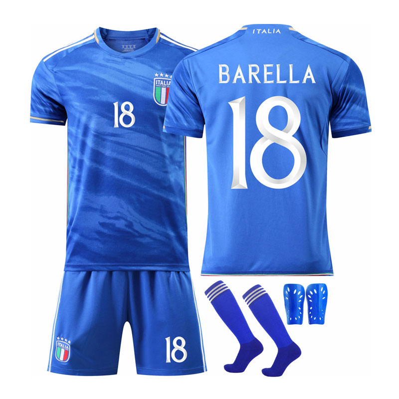 Fotballdrakter Italia Hjemmedrakt 2023-2024 Kortermet + Korte bukser Barella #18