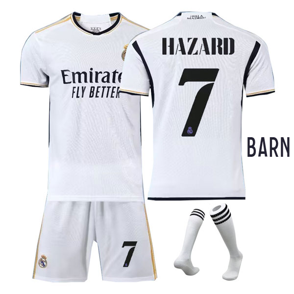 Hazard #7 Real Madrid 2023/24 Hjemmedrakt Barn