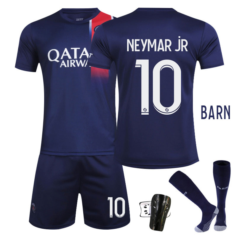 Neymar JR #10 Paris Saint Germain 2023-24 Hjemmedrakt Barn PSG Fotballdrakter