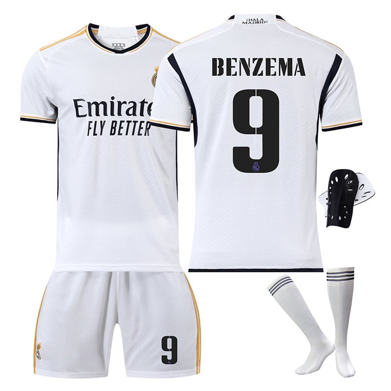 Benzema #9 Real Madrid Hjemmedrakt 2023/24 Herre Kortermet + Korte bukser