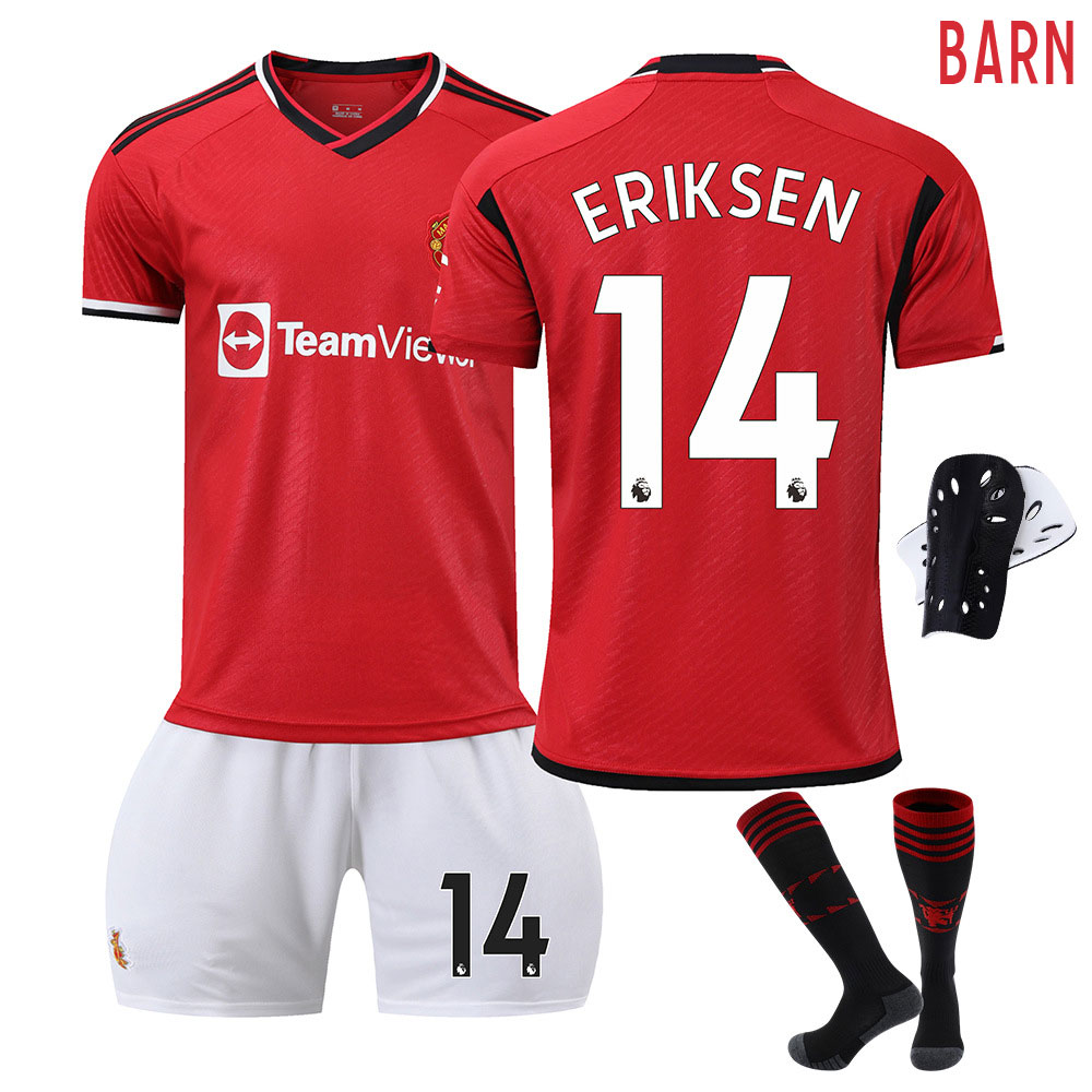 ERIKSEN #14 Manchester United 2023/2024 Hjemmedraktsett til Barn