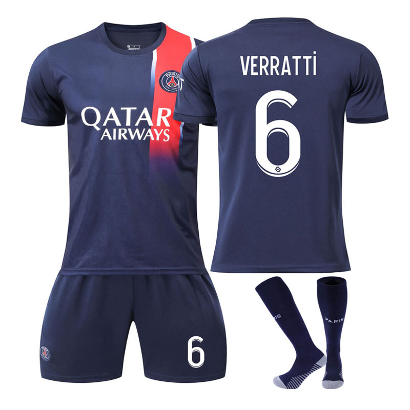 Fotballdrakt Herre Paris Saint-Germain Hjemmedrakt 2023/24 Kortermet + Korte bukser VERRATTi #6