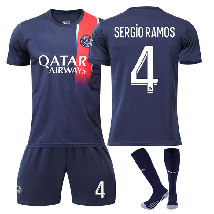 Fotballdrakter Paris Saint Germain PSG 2023-2024 Hjemmedrakt Herre - Sergio Ramos #4