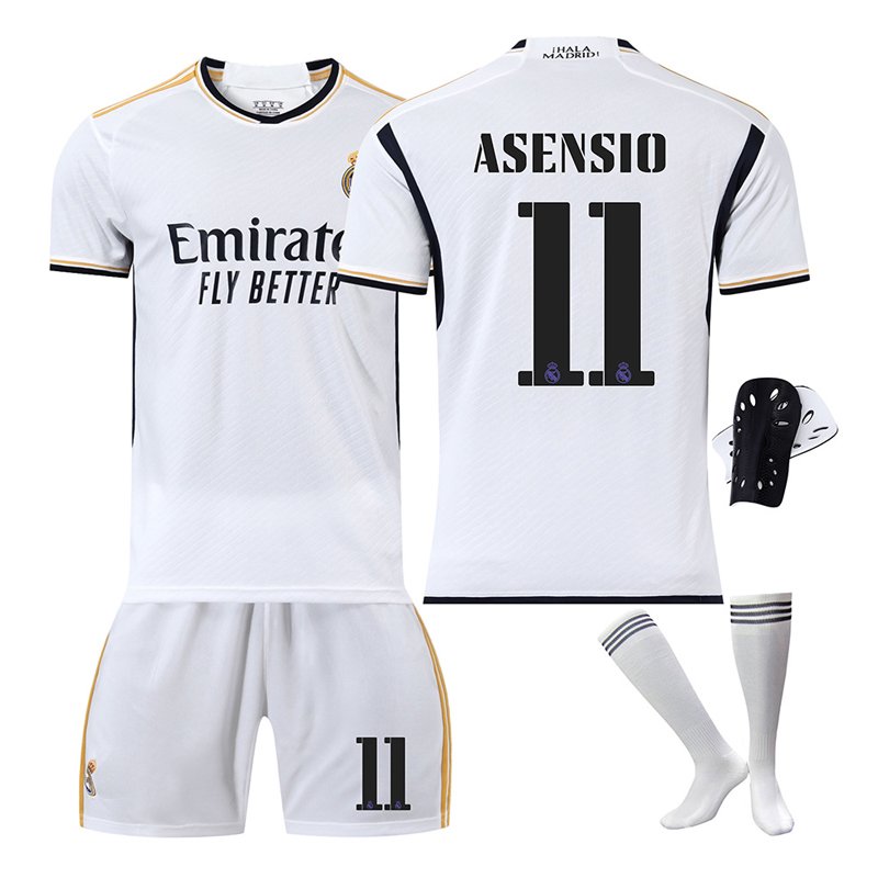 Herre Fotballdrakter Real Madrid Asensio #11 Hjemme 2023-24 Kortermet + Korte bukser