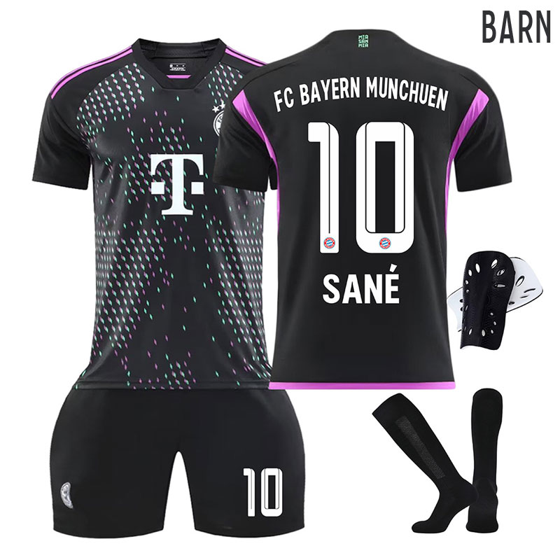 Kjøpe FC Bayern München Bortedrakt 2023/24 Barn Fotballdrakt med trykk Sané #10