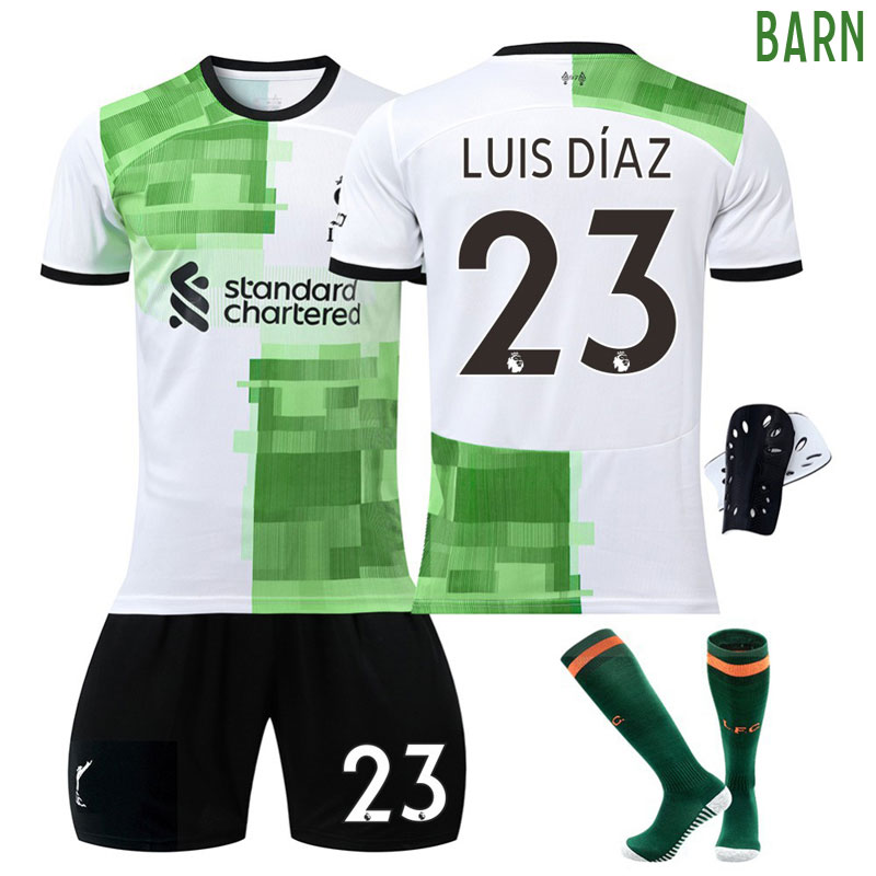 Kjøpe Fotballdrakt Liverpool FC Bortedrakt 2023/24 Barn Kortermet + Korte bukser Luis Díaz #23