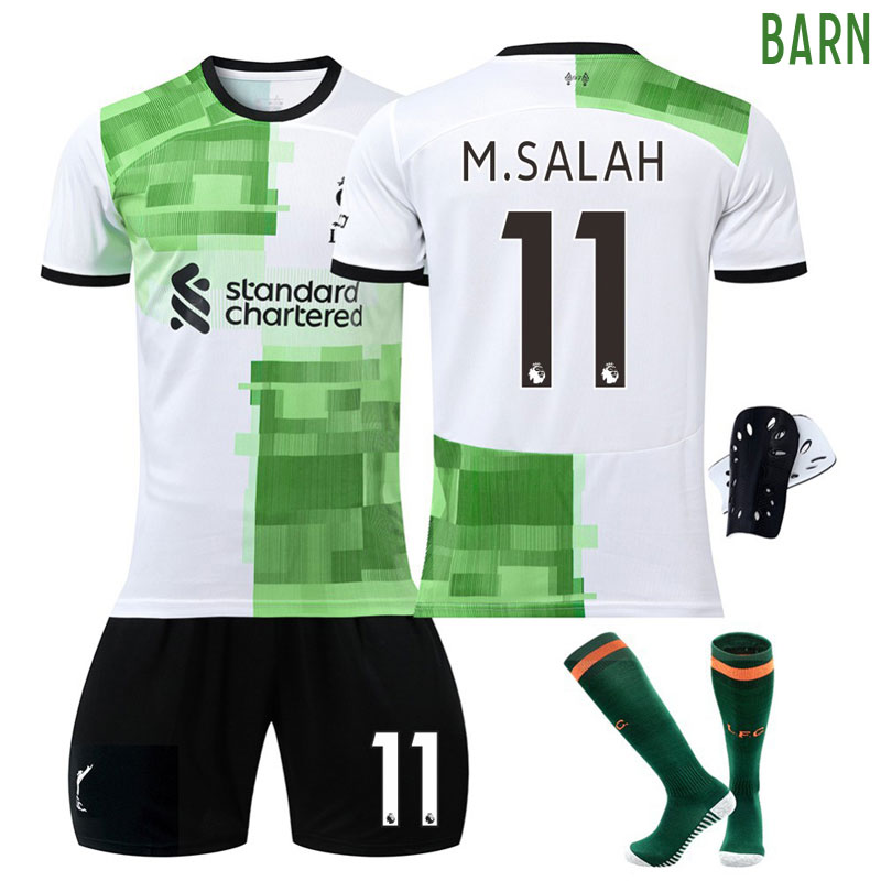 M.SALAH #11 Liverpool FC Bortedrakt 2023-24 Kortermet Dri-FIT fotballdrakt til barn