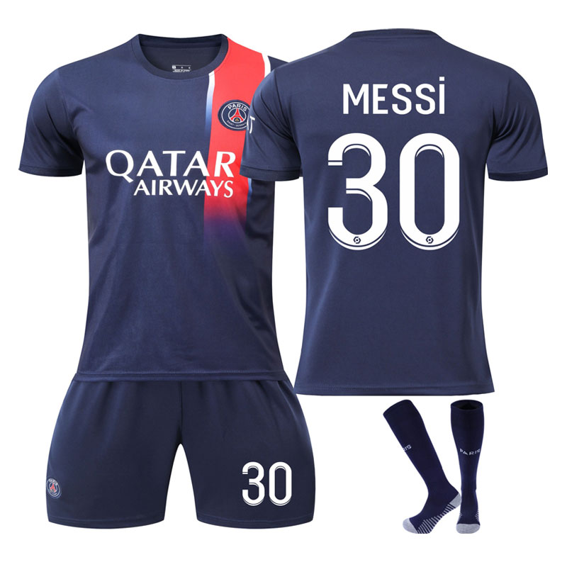Sesongen 2023-24 Paris Saint Germain PSG Messi #30 Navy Hjemmedrakt Herre