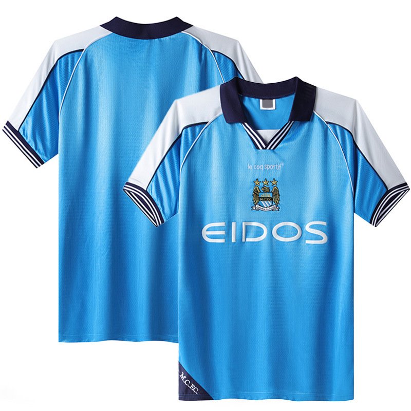 Fotballdrakter Manchester City Retro Hjemmedrakt 1999-2001 Kortermet Herre