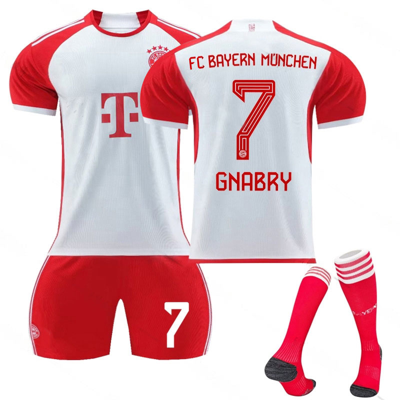 Gnabry #7 FC Bayern München Hjemmedrakt 2023-24 Kortermet + Korte bukser Herre