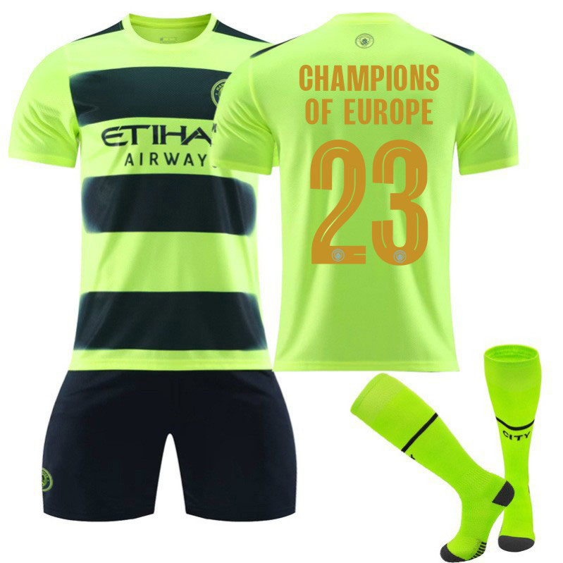 Herre Manchester City 2022/23 Tredjedrakt Med Champions Of Europe trykk