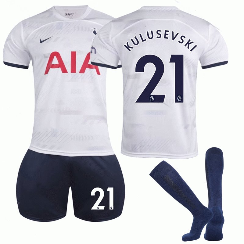 Herre Tottenham Hotspur Hjemmedrakt 23/24 Kortermet + Korte bukser Kulusevski #21