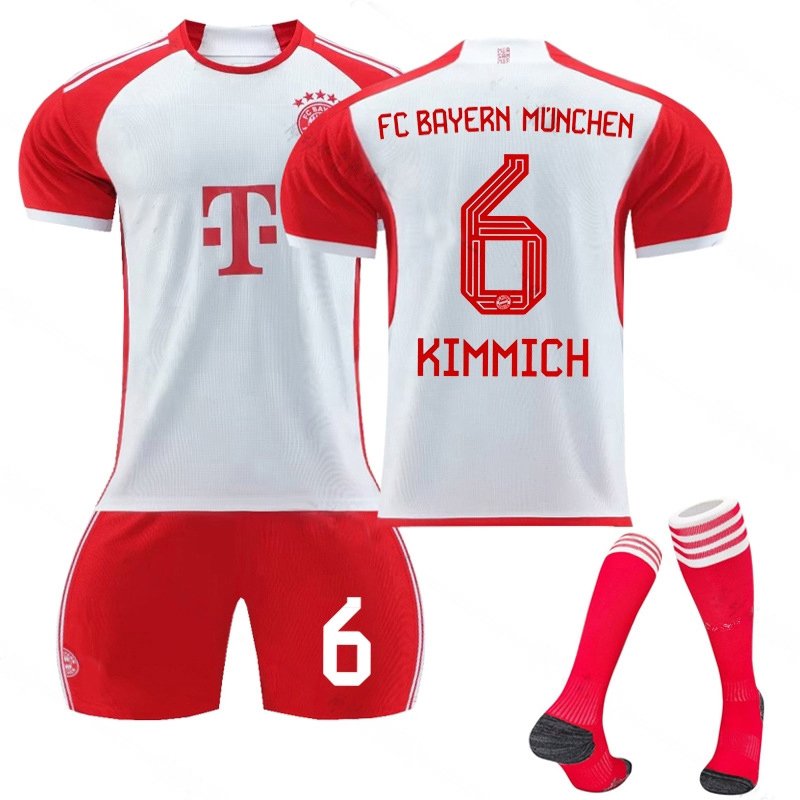 KIMMICH #6 FC Bayern München Herre Hjemmedrakt 2023-24 Kortermet + Korte bukser