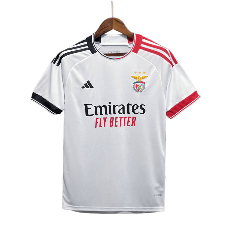 SL Benfica Bortedrakt 2023/24 Hvit Kortermet Herre