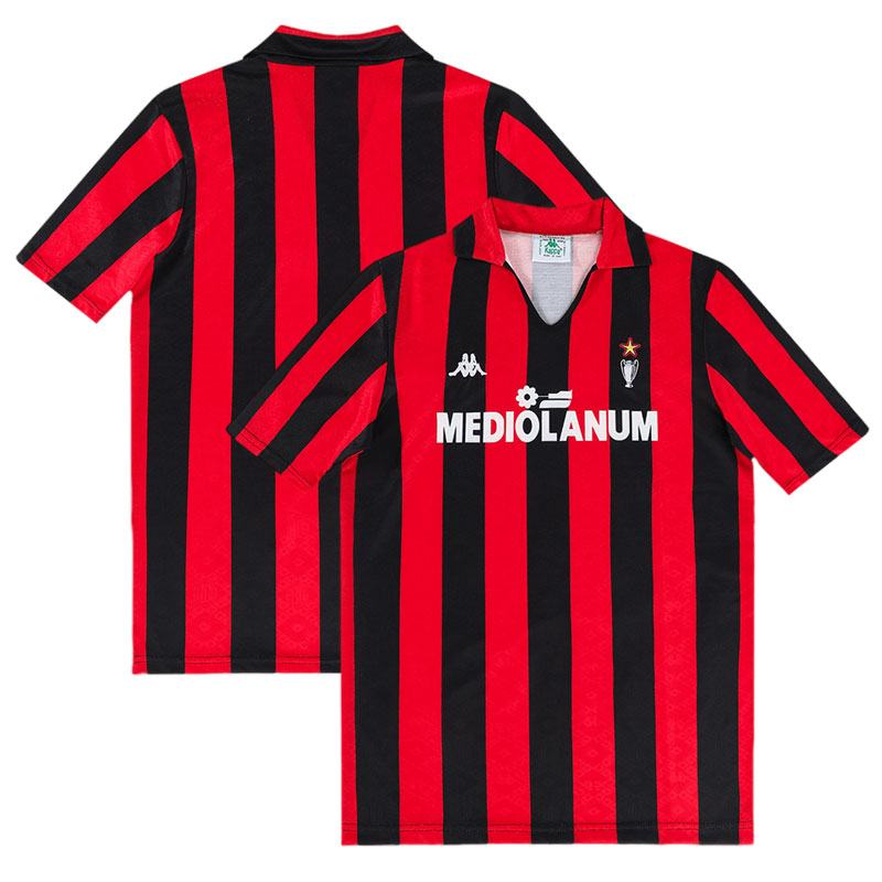 AC Milan Hjemmedrakt 1989/90 Retro Fotballdrakter Kortermet Herre