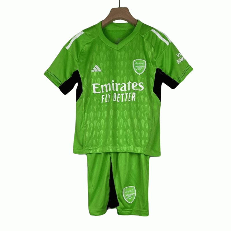 Arsenal Målvaktstrøye 2023/24 Grønn Kortermet + Korte bukser Barn