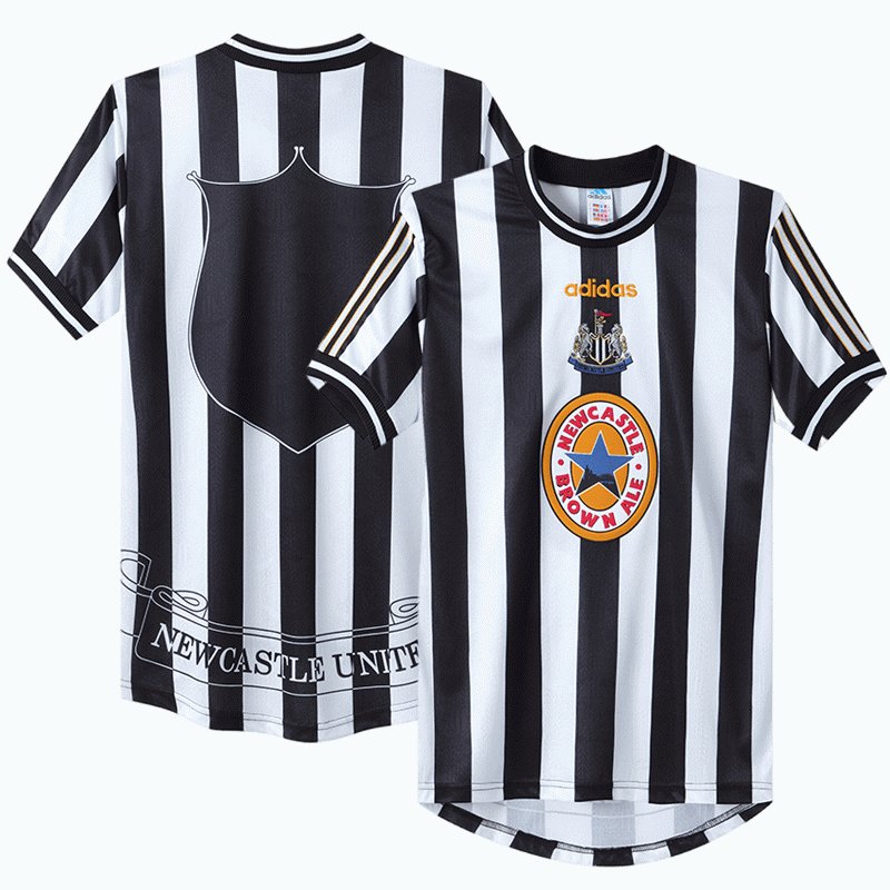 Billige Fotballdrakter Newcastle United Hjemmedrakt 1997/99 Retro Kortermet - Herre