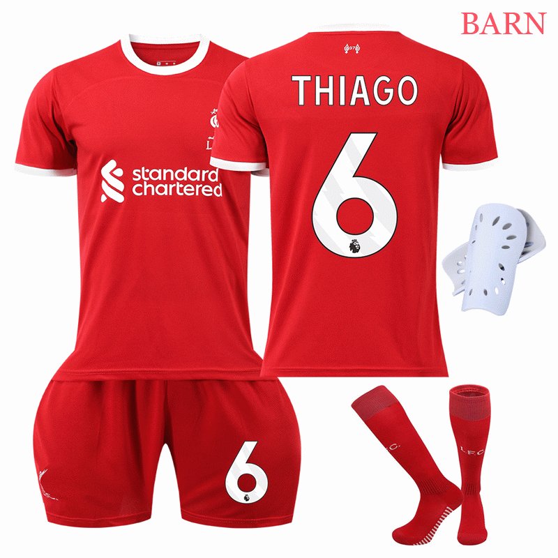 FC Liverpool Hjemmedrakt 23/24 Barn Kortermet + Korte bukser THIAGO #6