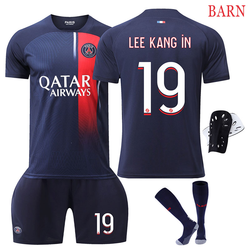 Fotballdrakter Barn Paris Saint Germain 2023/24 Lee Kang-in #19 PSG Hjemmedrakt