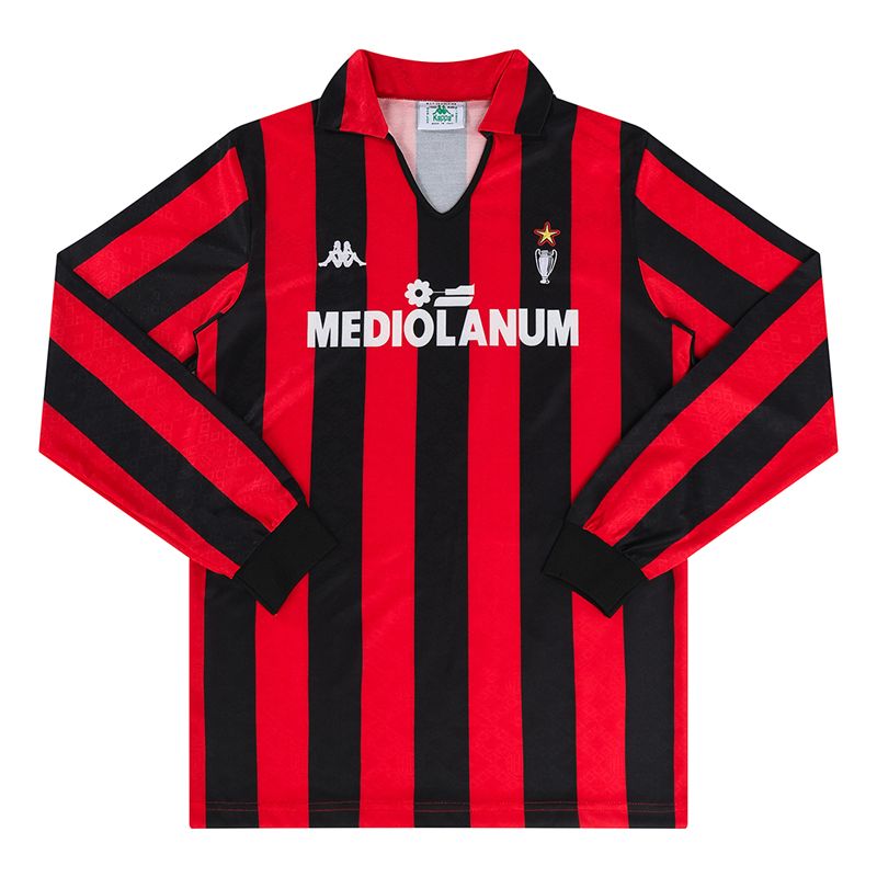 Fotballdrakter Retro AC Milan Hjemmedrakt 1989/90 Langermet Herre