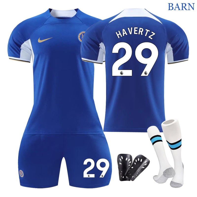HAVERTZ 29 Chelsea FC Barn Hjemmedrakt 2023/24 Blå Kortermet + Korte bukser