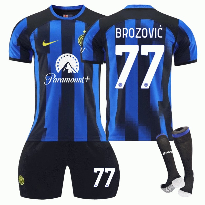 Inter Milan Brozović #77 Hjemmedrakt 23/24 Herre Kortermet + Korte bukser
