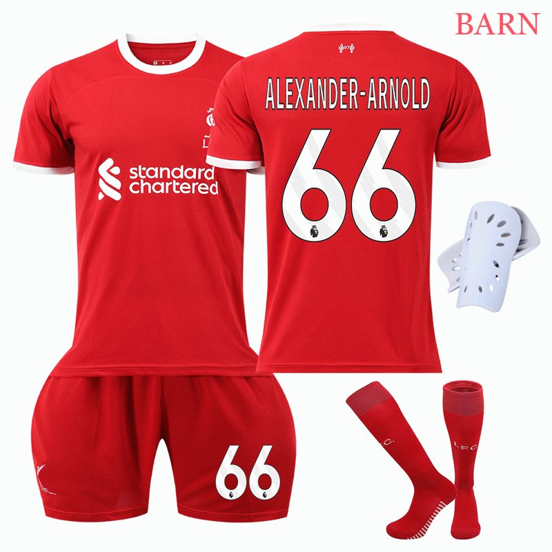Liverpool FC ALEXANDER-ARNOLD #66 Hjemmedrakt 2023-24 Barn Kortermet + Korte bukser