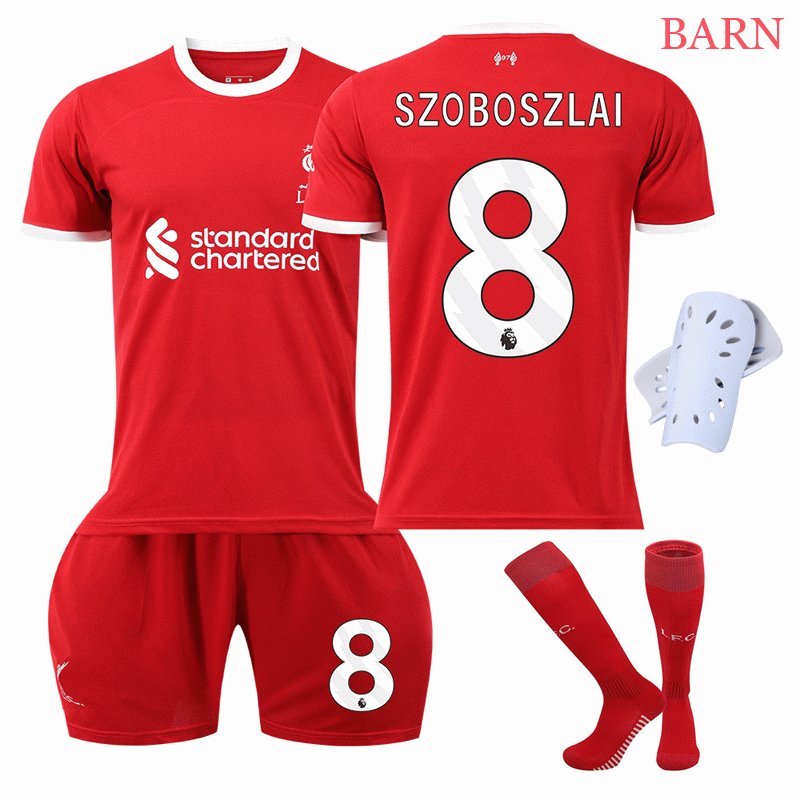 Liverpool FC Szoboszlai #8 Hjemmedrakt 23/24 Kortermet + Korte bukser Barn