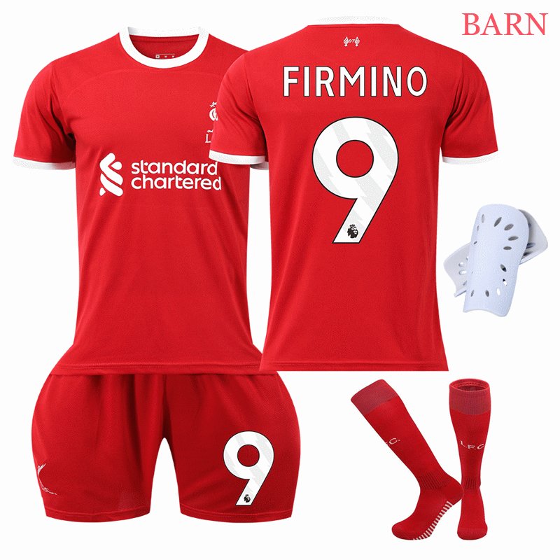 Liverpool Firmino #9 Hjemmedrakt 2023-24 Kortermet + Korte bukser Barn