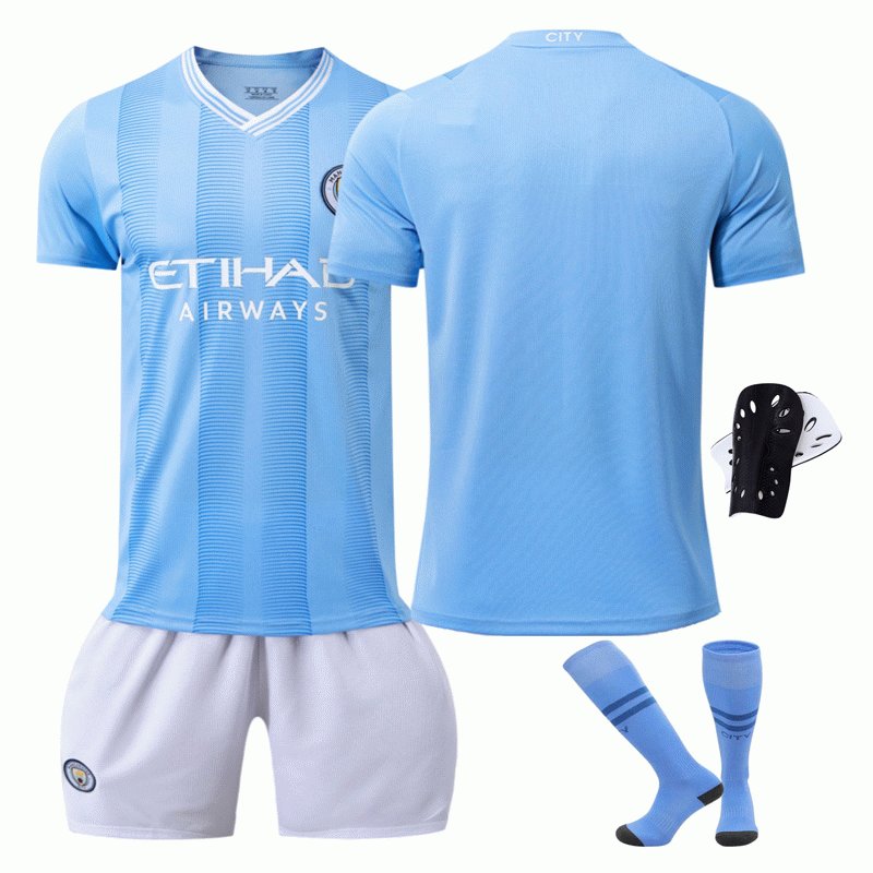 Manchester City 2023/24 UEFA Champions League Ultraweave Hjemmedrakt Barn