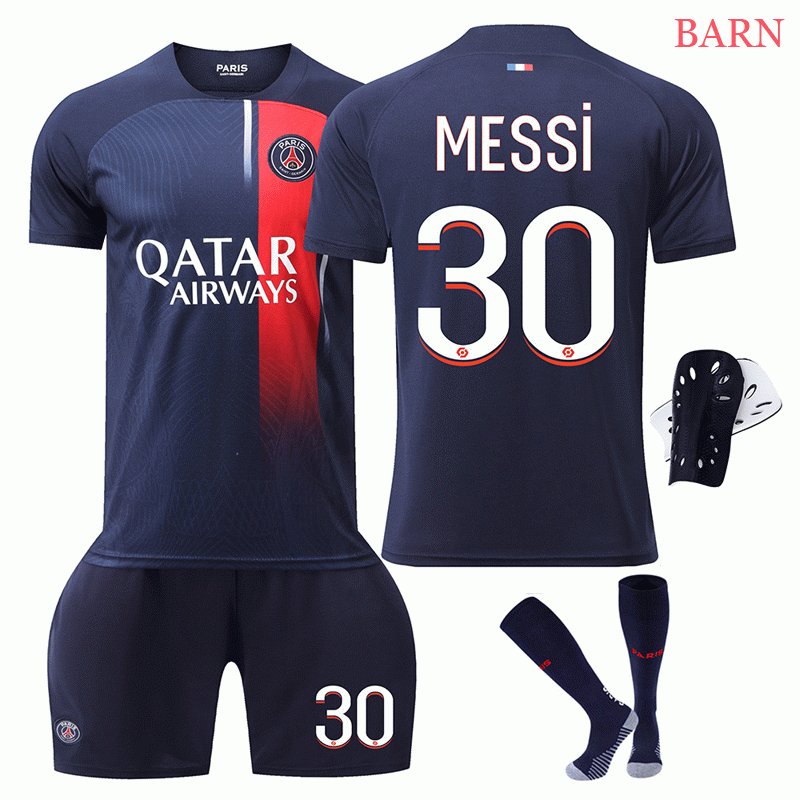 Messi #30 Paris Saint Germain PSG Hjemmedrakt 23/24 Barn Kortermet + Korte bukser