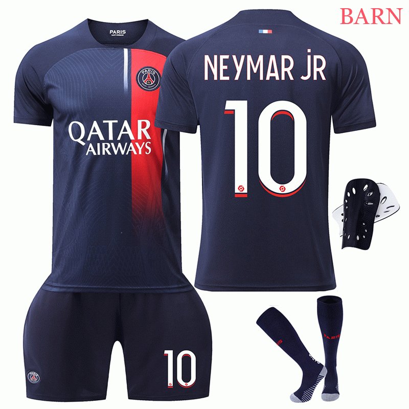 Neymar JR #10 Paris Saint-Germain 2023/24 Hjemmedrakt Dri-FIT fotballdrakt til barn