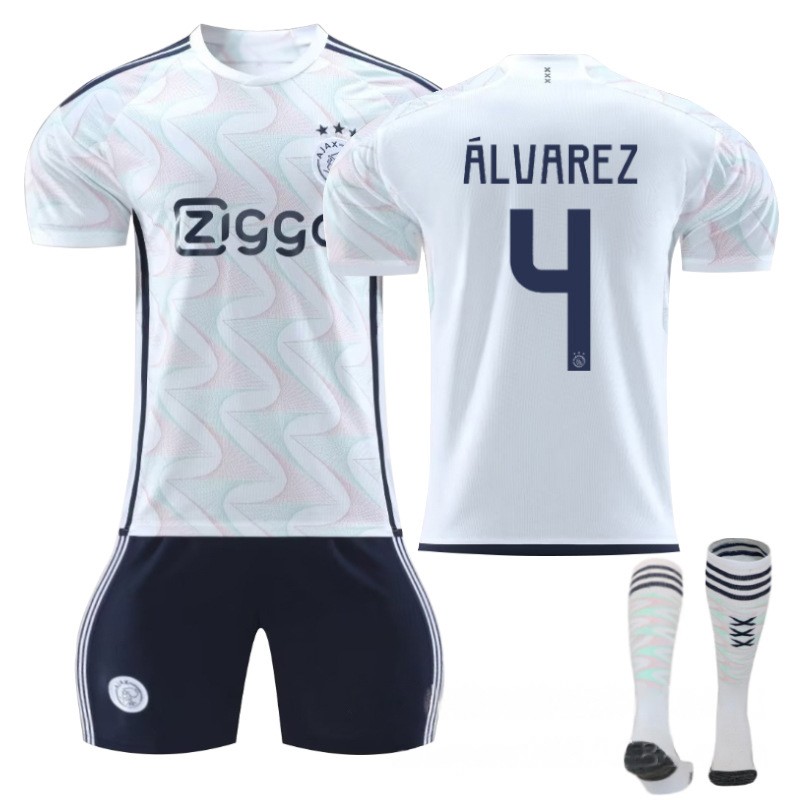 Ajax Bortedrakt 2023/24 Herre Kortermet + Korte bukser Álvarez 4