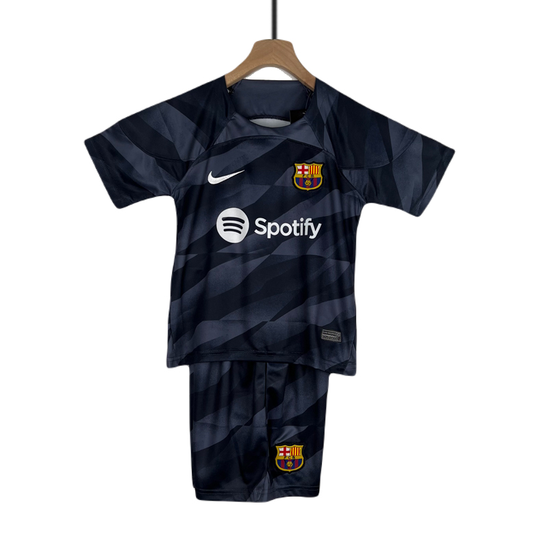 FC Barcelona Målvaktstrøye 23/24 Kortermet + Korte bukser til barn