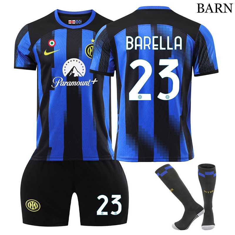Inter Milan BARELLA 23 Hjemmedrakt 23/24 Kortermet + Korte bukser til barn