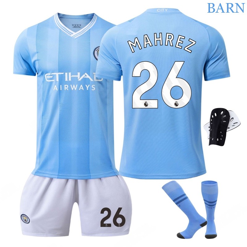 Mahrez 26 Manchester City Hjemmedrakt 23/24 Barn Kortermet + Korte bukser