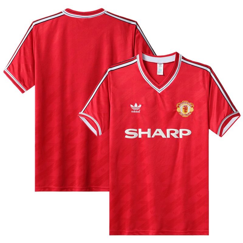 Manchester United 1986/88 Hjemmedrakt Retro Herre Kortermet Rød