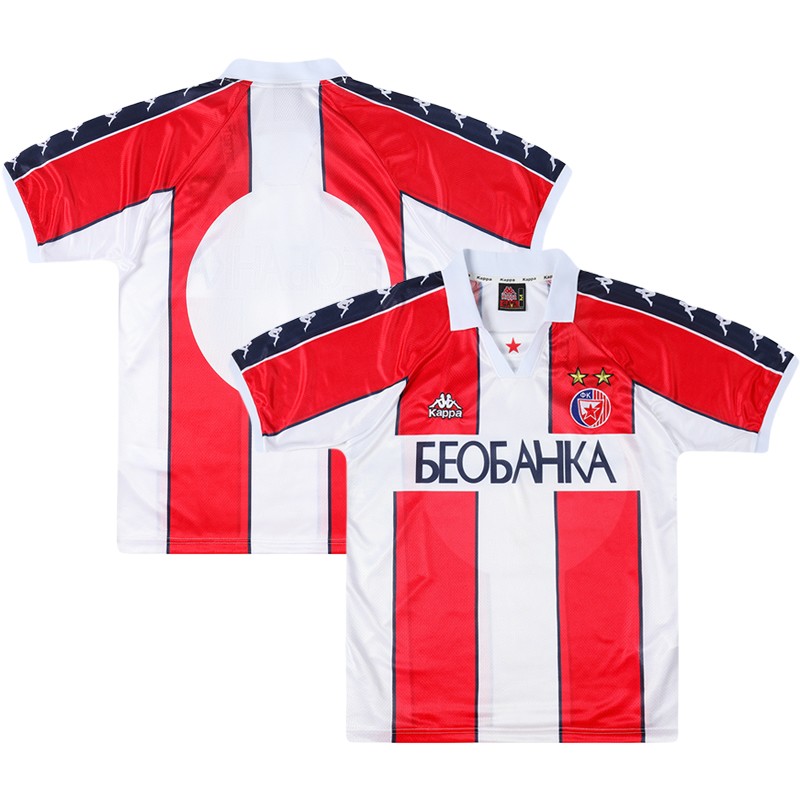 Red Star Belgrade Hjemmedrakt 1995/97 Retro Fotballdrakt Herre Kortermet