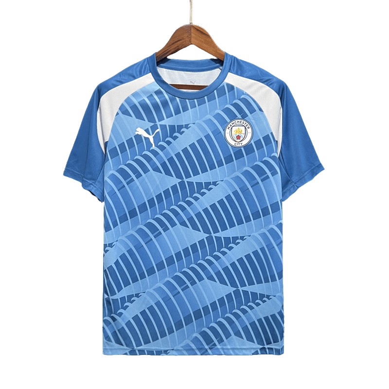 Billige Fotballdrakter Manchester City Trenings 23/24 T-Skjorte Blå/Hvit