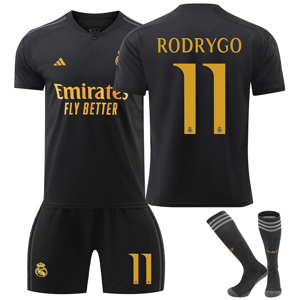 RODRYGO 11 Real Madrid Tredjedrakt 2023/24 Herre Kortermet + Korte bukser