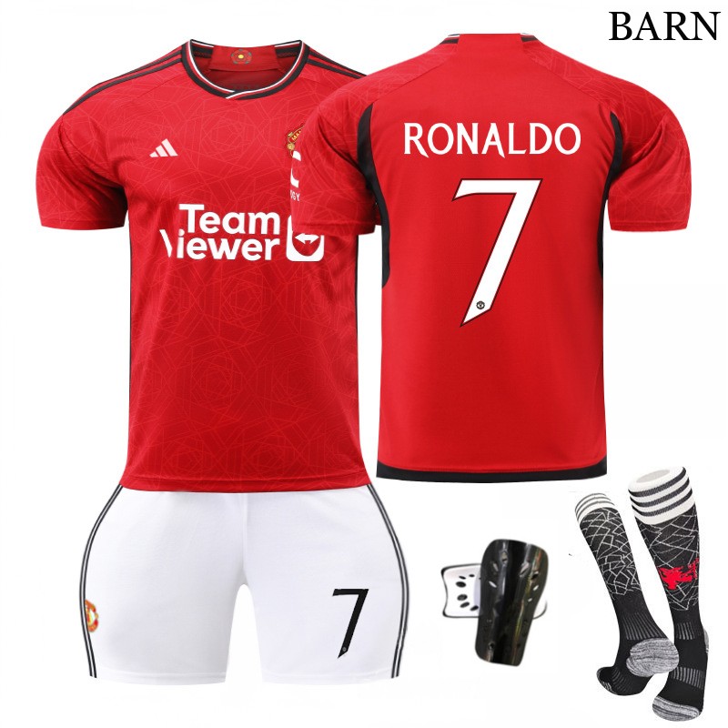 UEFA Champions League Manchester United Barn Hjemmedrakt 23/24 Kortermet Ronaldo 7