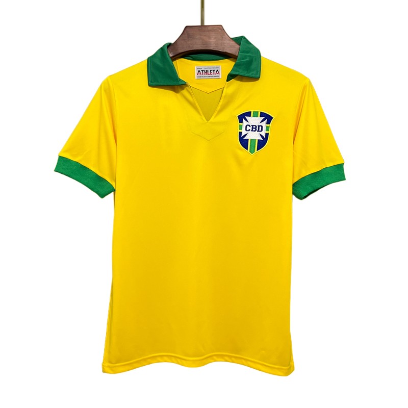 Brasil Hjemmedrakt FIFA VM 1958 Gul Kortermet retro drakte