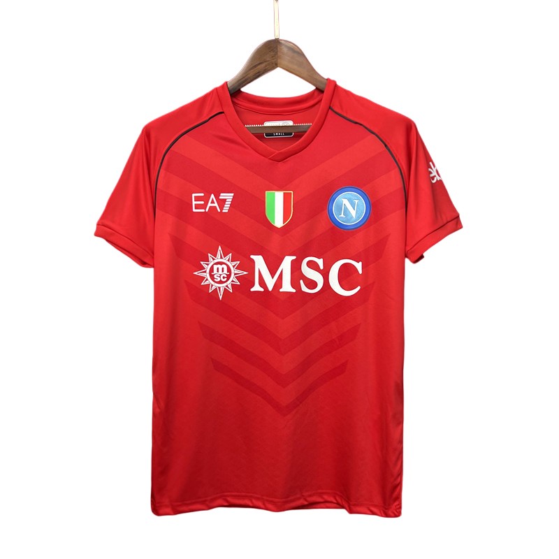 Goalkeeper Shirt Herre SSC Napoli Keeper drakt 2023/24 Rød Kortermet