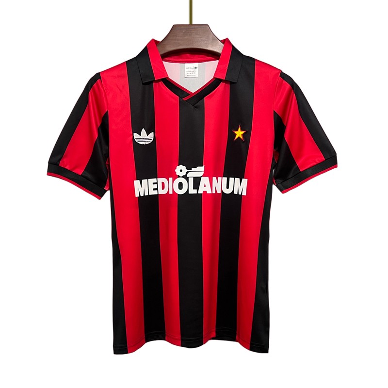 Herre AC Milan 91/92 Hjemmedrakt Retro Kortermet