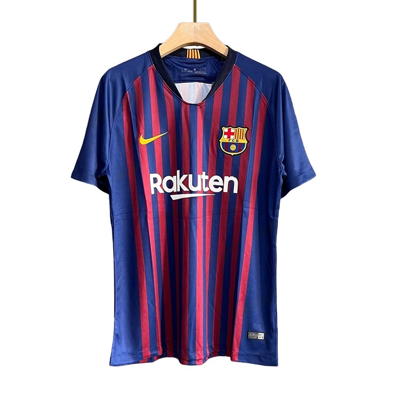 Herre FC Barcelona Hjemmedrakt 18/19 Retro Kortermet