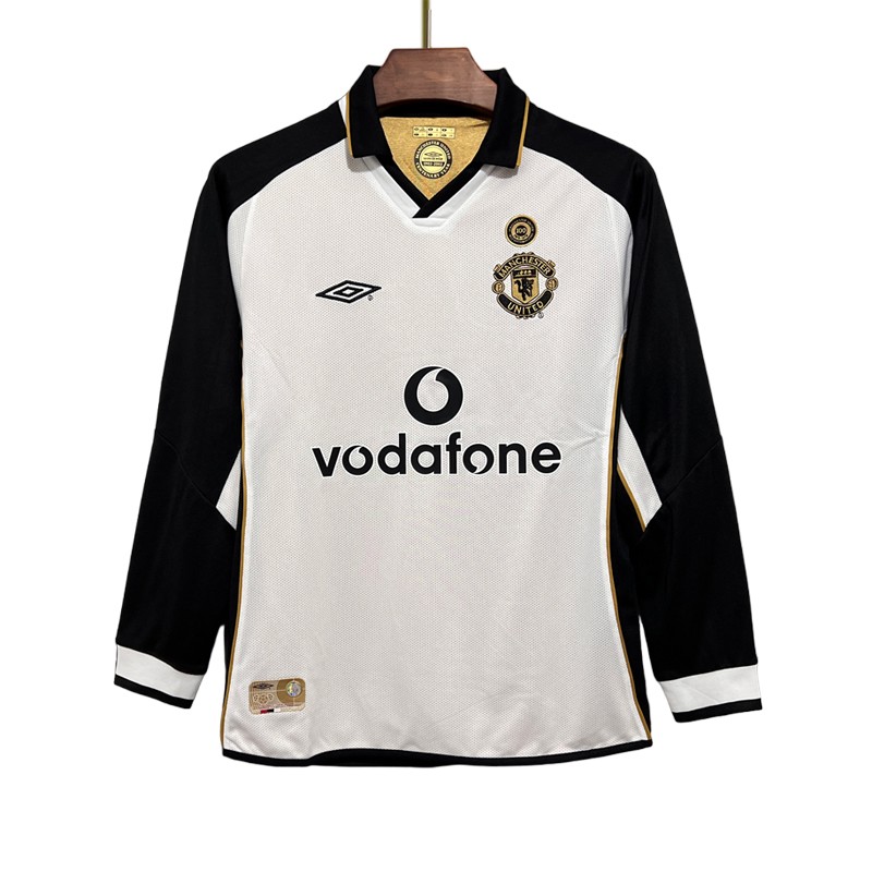 Manchester United 2001-02 Bortedrakt 100th Anniversary Retro Langermet