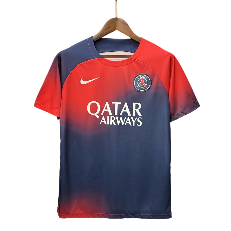 Paris Saint-Germain Pre-match Fotballdrakt 2023/24 Rød Navy Kortermet