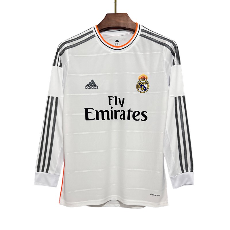 Real Madrid Retro Herre Hjemme skjorte 13/14 Hvit Langermet